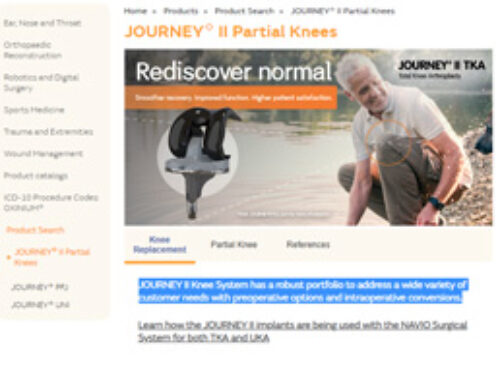 New knee replacement is uniquely designed to provide a more natural feeling and moving knee.